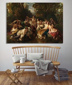 Αναγεννησιακός πίνακας σε καμβά με γυναίκες KNV855 120cm x 180cm Μόνο για παραλαβή από το κατάστημα