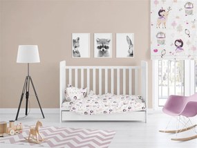 Πάπλωμα Παιδικό Βαμβακερό Κούνιας 120x160εκ. Lily &amp; Deer 179 White-Pink DimCol