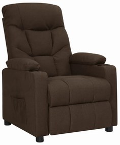 vidaXL Πολυθρόνα με Ανύψωση Σκούρο Καφέ Υφασμάτινη