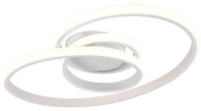 Sansa Μοντέρνα Μεταλλική Πλαφονιέρα Οροφής με Ενσωματωμένο LED σε Λευκό χρώμα 53cm Ματ Trio Lighting R62751131