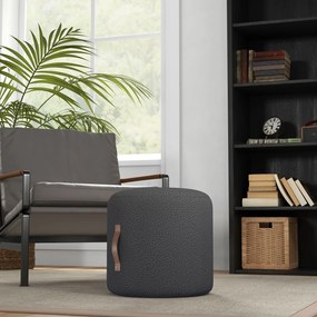 Σκαμπό, υποπόδιο σε μοντέρνο σχέδιο, σκούρο γκρι + καφέ