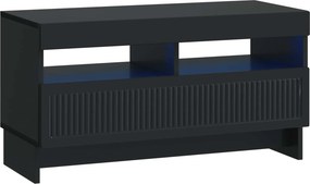 vidaXL 5 Τεμάχια LED Τηλεοπτικού Ντουλαπιού Μαύρο Επεξεργασμένο Ξύλο