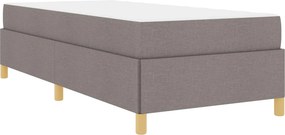 vidaXL Σκελετός Κρεβατιού Taupe 90 x 200 cm ύφασμα