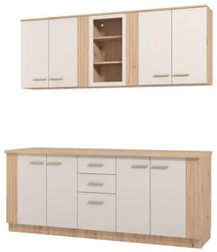 Σύνθεση Κουζίνας BELFORT 200 Artisan Oak - Cashmere 200x51x200εκ. 200x51x200 εκ.