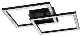 Eglo Lejias Μοντέρνα Μεταλλική Πλαφονιέρα Οροφής με Ενσωματωμένο LED σε Μαύρο χρώμα 45cm 99799