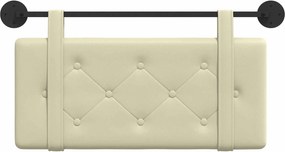 vidaXL Κρεμαστό Κεφαλάρι Επιτοίχιο Κρεμ 80 cm Τεχνητό Δέρμα