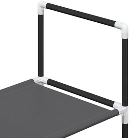Ράφι παπουτσιών 5 επιπέδων μαύρο 44x28x94 cm μη υφασμένο ύφασμα - Μαύρο