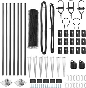 vidaXL Στύλος Περιφράξεων Γκρι 10 x 0,6 μ (25 χλστ. πλέγμα)