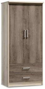 Wardrobe Olympus with 2 doors and drawers in castillo-toro colour 81x57x183 81x57x183 εκ.