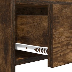 vidaXL Τραπέζι κονσόλας Καπνισμένο Ξύλο Δρυός 90 x 35 x 80 εκ