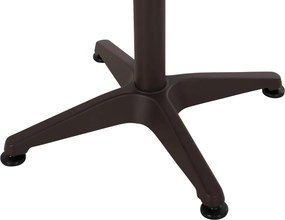 ΤΡΑΠΕΖΙ ΣΤΡΟΓΓΥΛΟ GOSS HM5974.02 ΑΛΟΥΜΙΝΙΟ ΚΑΦΕ Φ60x70Υεκ.