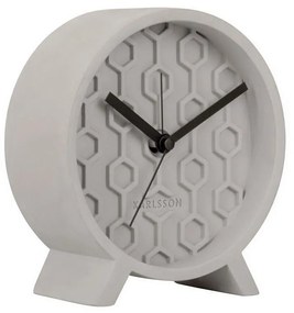Ρολόι Επιτραπέζιο - Ξυπνητήρι Honeycomb KA5870GY 13x6x15cm Grey Karlsson Cement