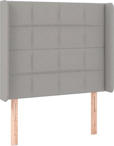 vidaXL Κρεβάτι Boxspring με Στρώμα &amp; LED Αν.Γκρι 90x190 εκ. Υφασμάτινο