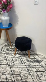 Stewehome Διακοσμητικό πουφ σκαμπό εξαγωνικό 40x40 cm