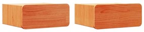 vidaXL Κομοδίνο 2 pcs Καφέ κεριού 39 x 34 x 16.5 εκ. Μασίφ ξύλο πεύκου