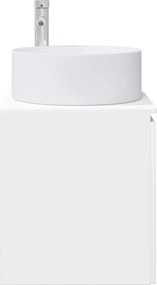 vidaXL Επιτοίχιος νιπτήρας βανίλιας Λευκό 49,5 x 44,5 x 65,5 εκ