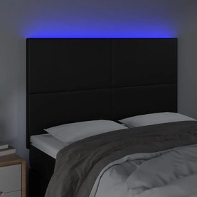 Κεφαλάρι Κρεβατιού LED Μαύρο 144x5x118/128 εκ 3122234