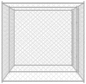vidaXL Κλουβί σκύλου Ασημί 400 x 200 x 200 εκ. Επικαλυμμένος Χάλυβας