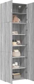vidaXL Ντουλάπι Γκρι Sonoma 80x42,5x249 εκ. από Επεξεργασμένο Ξύλο