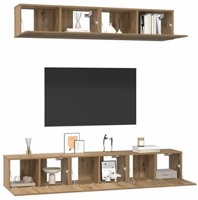 vidaXL Σετ επίπλου τηλεόρασης 5 pcs artisan δρυς Μέγεθος: Μεσαίο