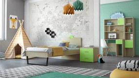 Intrahome Παιδικό δωμάτιο "ΑΝΑΤΟΛΗ" σετ 5 τμχ σε χρώμα δρυς-λαχανί Intrahomesa-00652326
