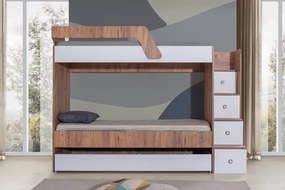 Stewehome Τριπλή κουκέτα με σκάλα