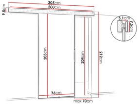 Συρόμενες πόρτες Dover 217, 20 kg, Άσπρο, Πλαστικοποιημένη μοριοσανίδα, Αλουμίνιο | Epipla1.gr