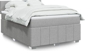 vidaXL Κρεβάτι Boxspring με Στρώμα Αν. Πράσινο 160x200εκ Υφασμάτινο