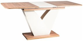 STÓŁ VIDAR DĄB CRAFT TOBACCO / KREM 140(180)X80 DIOMMI-80-3384