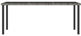 vidaXL Τραπεζαρία Κήπου Γκρι 180 x 70 x 73 εκ. από Συνθετικό Ρατάν