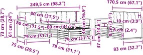 vidaXL Σειρά Καναπέ Εξωτερικού 6 pcs Φυσικό και Μπεζ