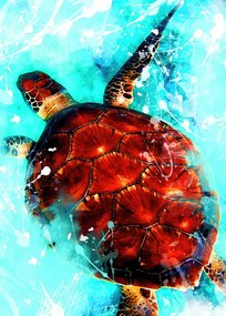 Εικονογράφηση Tortoise animal art, Justyna Jaszke