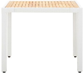 vidaXL Σετ Τραπεζαρίας Εξωτ. Χώρου 5 τεμ. Λευκό Συνθετικό Ρατάν