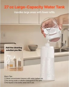 VEVOR Spray Mop Refillable Water Tank Washable Microfiber Pad for Hardwood Floor