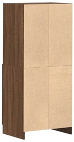 Ντουλάπι Κουζίνας Καφέ δρυς 57x41,5x131,5 εκ. Επεξεργ. Ξύλο - Καφέ