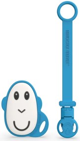 Μασητικό Με Κλιπ (Σετ) Matchstick Monkey Soother Clip  &amp; Flat Monkey Teether Blue