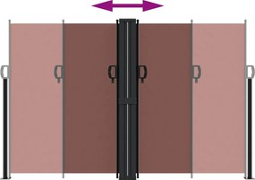 vidaXL Σκίαστρο Πλαϊνό Συρόμενο Καφέ 160 x 1200 εκ.