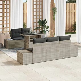 vidaXL Σετ Καναπέ Κήπου 6 pcs Ανοιχτό γκρι 100 x 55 x 73 εκ