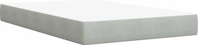 vidaXL Κρεβάτι Box Spring με Στρώμα και LED Ανοιχτό γκρι 120 x 200 cm