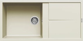 Elleci Unico 480 - Νεροχύτης Κουζίνας Γρανίτη 100x50 - Bianco Antico