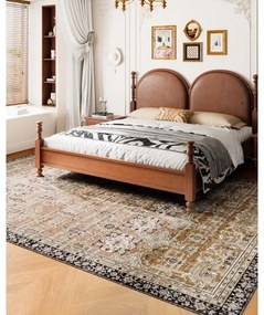 VEVOR Large Area Rug 9 x 12 ft Anti-Skid Indoor Floor Mat Vintage Brown Green