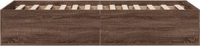 vidaXL Πλαίσιο Κρεβατιού Καφέ Δρυς 100x200 εκ. Επεξεργασμένο Ξύλο