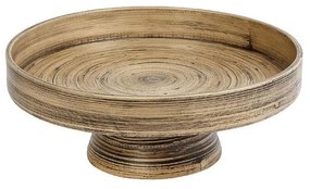 Δίσκος Σερβιρίσματος Με Πόδι Στρογγυλός Bali BAB115 Φ30x12cm Natural Espiel Polyresin, Bamboo