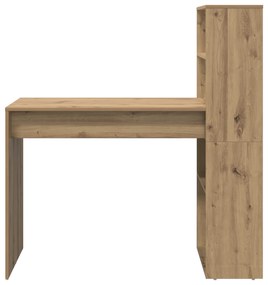 vidaXL Γραφείο με Αποθήκευση Καρυδιά 113x54x120 εκ. Φτιαγμένο από Μηχανικά Ξύλο