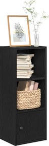 VidaXL Βιβλιοθήκη Μαύρη Δρυς 31x24x77 cm Κατασκευασμένο ξύλο