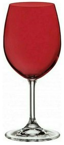 Ποτήρι Νερού Κολωνάτο Sylvia (Σετ 6Τμχ) CTB4S4157245 450ml Red Από Κρύσταλλο Βοημίας Crystal