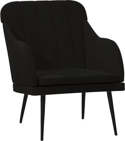 vidaXL Πολυθρόνα Μαύρη 63 x 76x 80 εκ. Βελούδινη