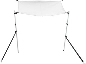 vidaXL Επέκταση Σκιάστρου Σχήμα Τ Λευκή 174x205x(115-194) εκ.