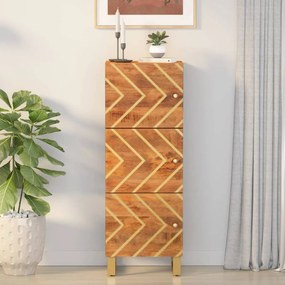 vidaXL Ντουλάπι Καφέ/Μαύρο 40 x 33,5 x 110 εκ. από Μασίφ Ξύλο Μάνγκο