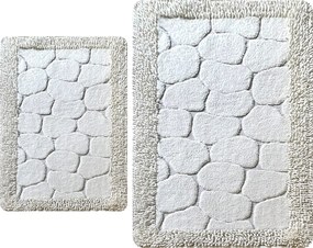 Bathmat Set (2 Pieces) Stone - Ecru Multicolor